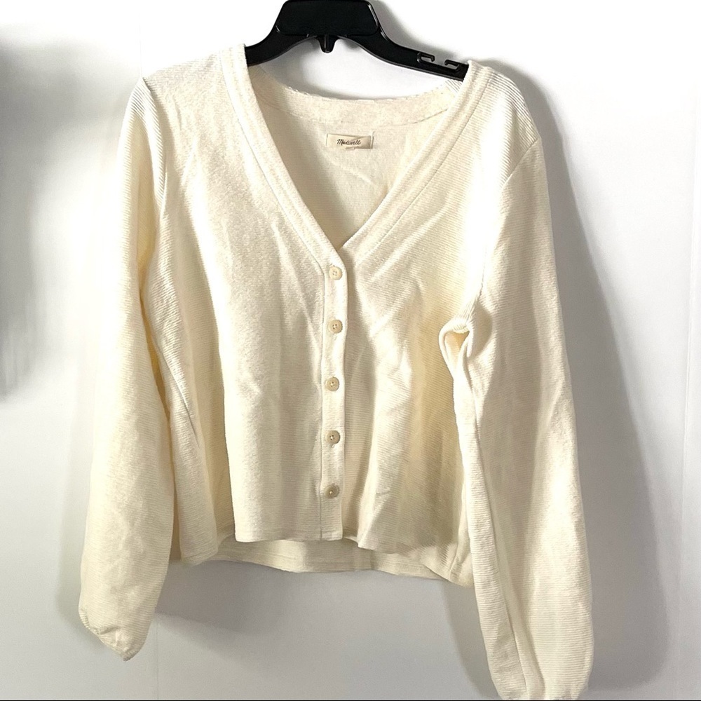 Cream cardi by madewell